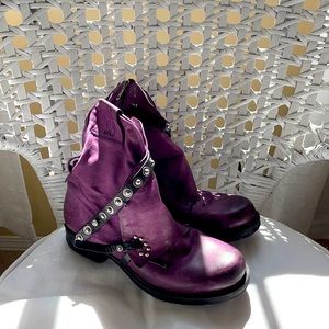 A.S 98 booties purple 38